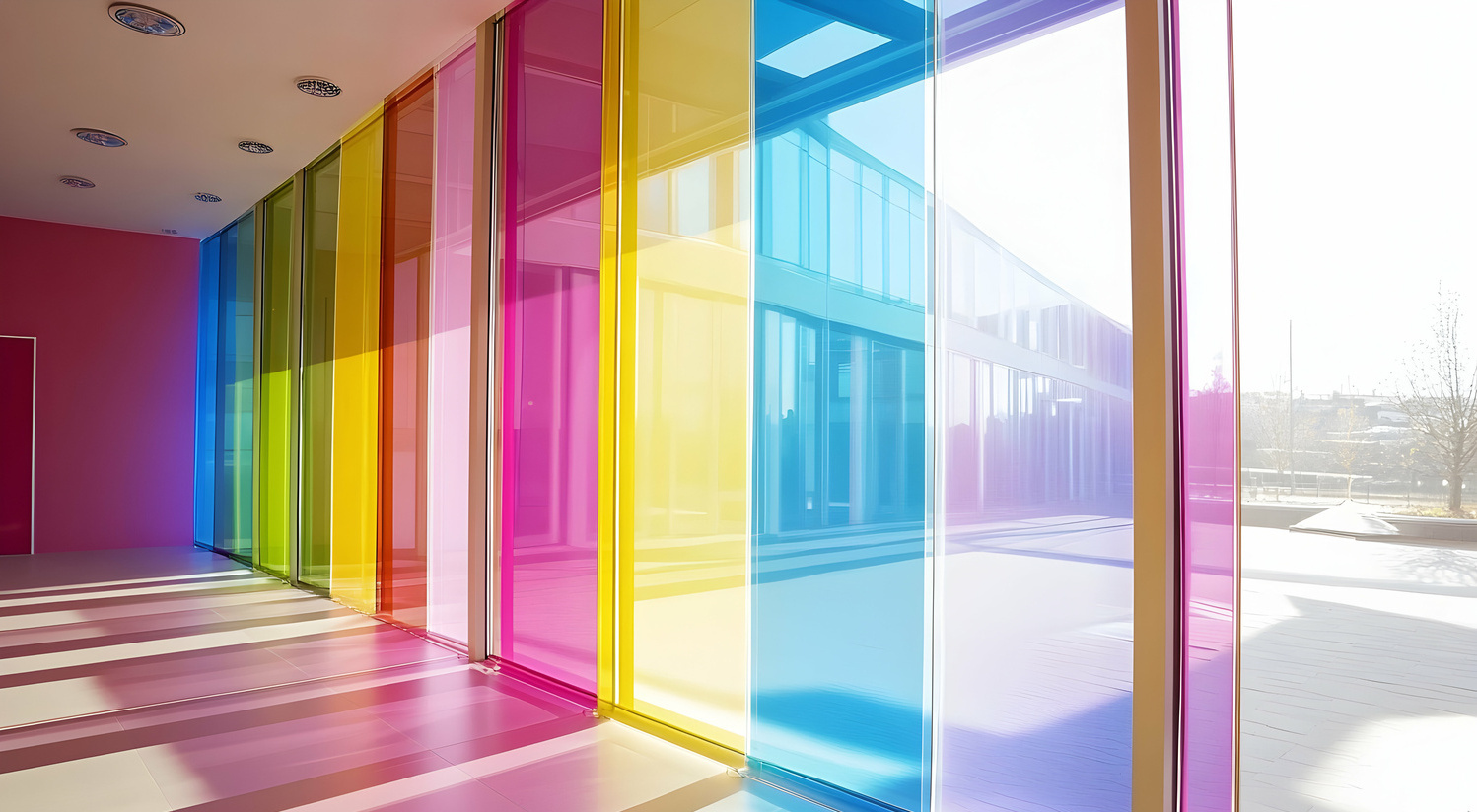 Colantare geamuri cu folie UV colorată pentru un design unic și vibrant în Sibiu Colantare geamuri cu folie UV colorată în diferite culori, oferind un aspect unic și voios, ideal pentru spații comerciale și birouri în Sibiu.