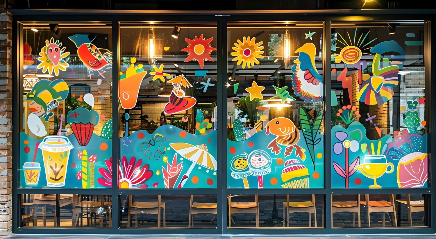 Branding modern pentru cafenele din Sibiu cu autocolante personalizate Branding modern pentru cafenele din Sibiu, realizat cu autocolante personalizate și design creativ.